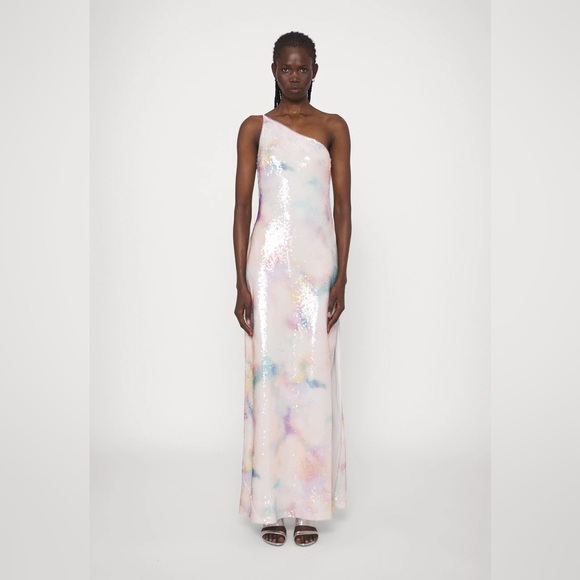 Monique Lhuillier Dresses & Skirts - Monique Lhuillier Pastel One-Shoulder Dress